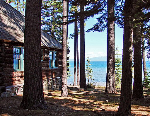 cabin in woods at lake tahoe