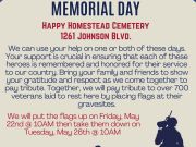 American Legion Post 795, Memorial Day Flag Placement (Volunteer Event)