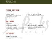 Six Peaks Grille, Christmas Eve Prix Fixe
