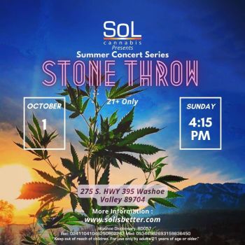 SoL Cannabis, SoL Sunday Summer Concert Series – Stone Throw