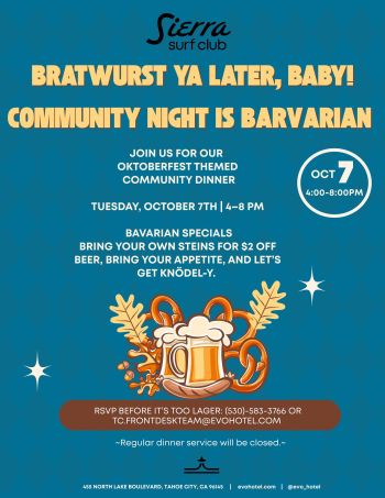 Sierra Surf Club, Community Dinner Night