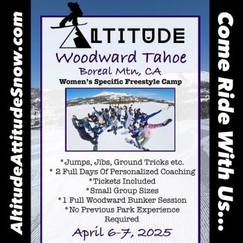 Woodward Tahoe, 3 Day Women's Snowboard Camp