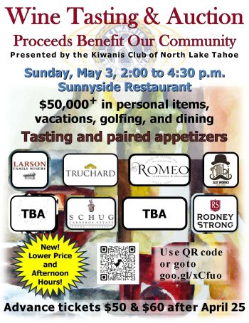 Kiwanis Club of Lake Tahoe, Annual Wine Tasting & Auction