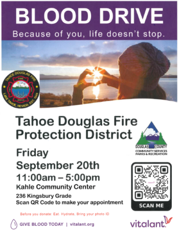 Tahoe Douglas Fire Protection District, Blood Drive