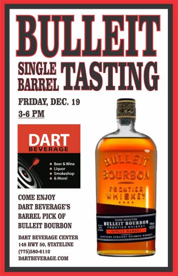 Dart Beverage Center, Bulleit Single Barrel Tasting