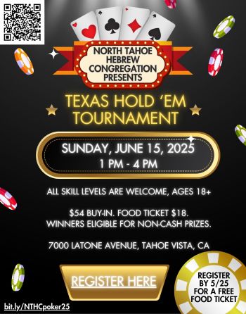 North Tahoe Hebrew Congregation, Charity Poker Tournament
