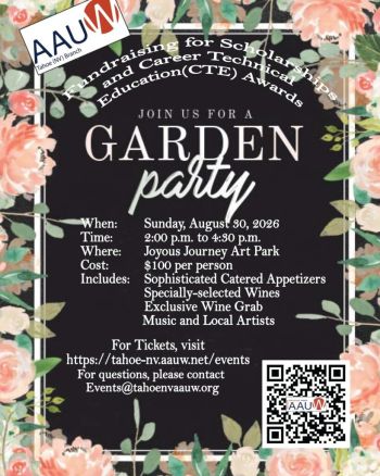 AAUW Tahoe-NV, Garden Party
