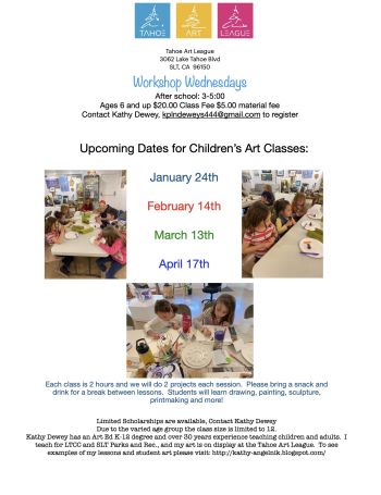 Tahoe Art League, Workshop Wednesdays: Children's Art Class
