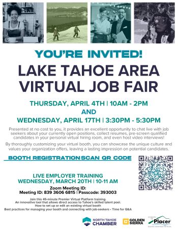 Tahoe Chamber, 2024 Virtual Job Fair