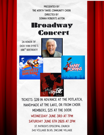North Tahoe Community Choir, North Tahoe Community Choir Broadway Concert