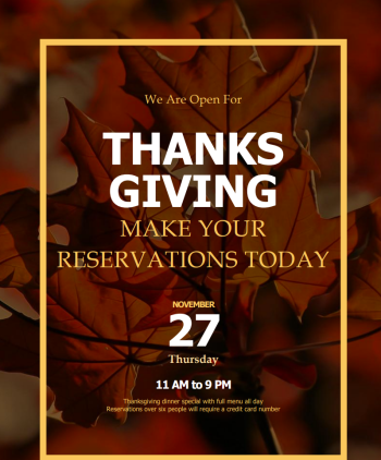 Tahoe Tavern & Grill, Thanksgiving Dinner