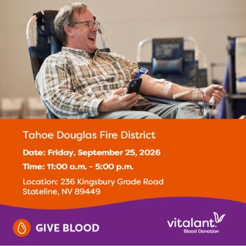 Tahoe Douglas Fire Protection District, Community Blood Drive