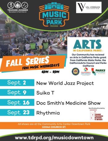 Truckee-Donner Recreation & Park District, Music in the Downtown Park Fall Series