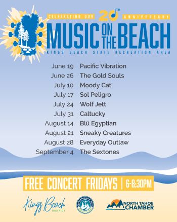 Kings Beach & North Shore Events, Music on the Beach: Free Concert Fridays