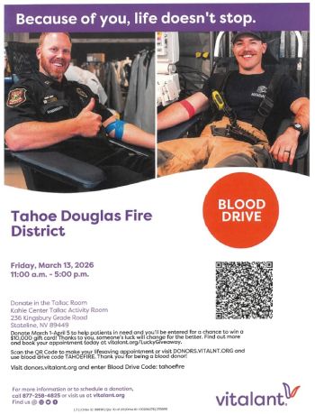 Tahoe Douglas Fire Protection District, Blood Drive