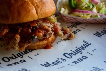 Moe's BBQ Tahoe City Pulled Pork Sandwich