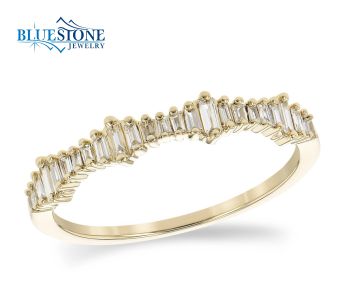 Bluestone Jewelry, Gold Baguette Diamond Band
