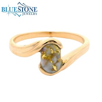 Bluestone Jewelry, 14 Karat California Gold Quartz