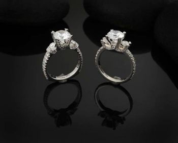 Steve Schmier's Jewelry, 3-Stone Fancy Engagement Ring