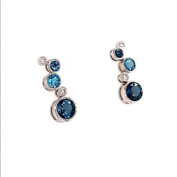Bluestone Jewelry, Bluestone Collection Earrings Water Droplets