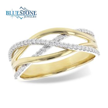 Bluestone Jewelry, 14kt Yellow and White Gold Diamond Ring