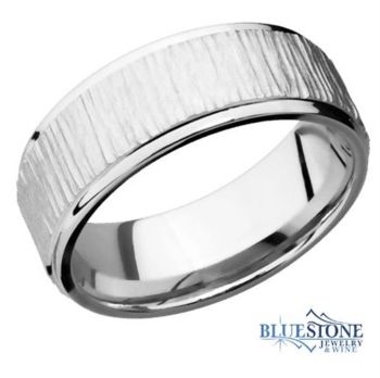 Bluestone Jewelry, Cobalt Band with Flat Grooved Edges