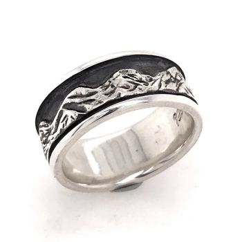 Bluestone Jewelry, Sterling Silver Tahoe Truckee Mountain Ring