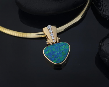 Steve Schmier's Jewelry, Big Hinged Opal Pendant