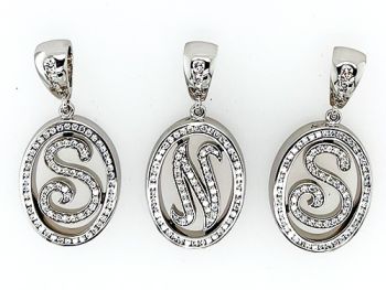 Steve Schmier's Jewelry, Custom Diamond Initial Pendants