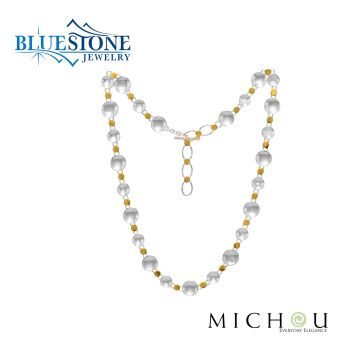Bluestone Jewelry, Silver & Gold Reversible Necklace