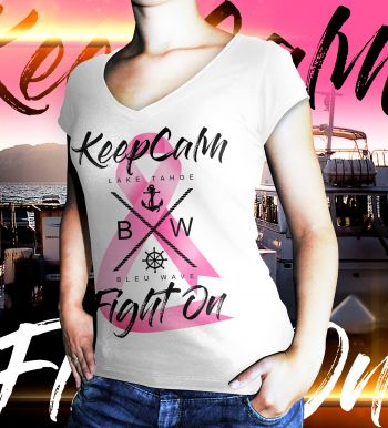 Bleu Wave Cruises, Keep Calm & Fight On Tee