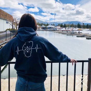 Bleu Wave Cruises, BleuWave + Tahoe Heart Beat Unisex Hoodie