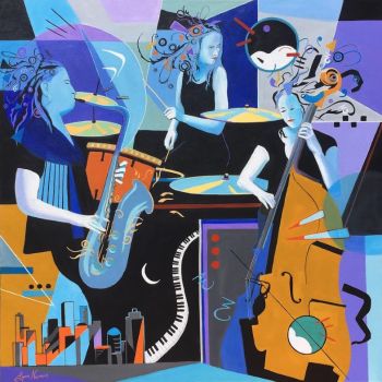 Jazz giclee painting Lynn Nueman