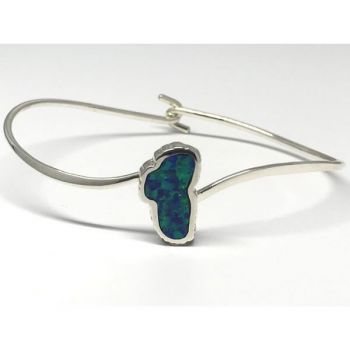 Bluestone Jewelry, Lake Tahoe Bracelet with Lab Grown Opal in Silver