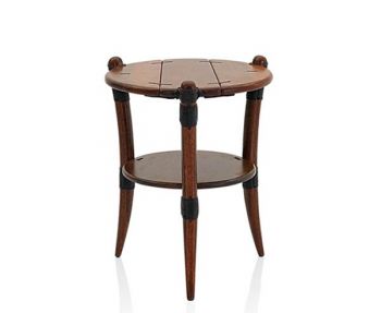 Sierra Verde Group, Palmwood and steel accent table