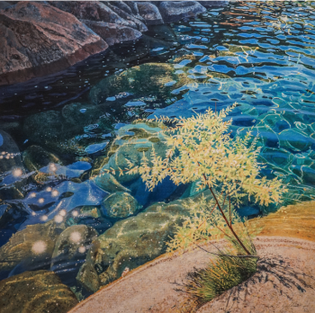 Water Garden Painting by artist Lisa Jefferson