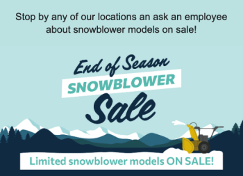 Mountain Hardware & Sports, End Of Season Snowblower Sale