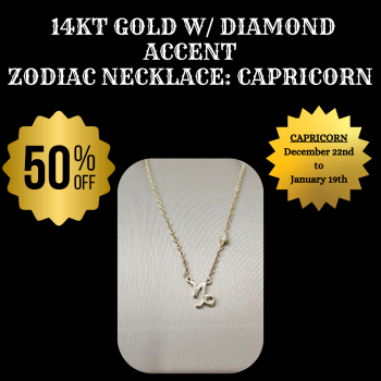 Potlatch Lake Tahoe, 50% Off 14K Gold Capricorn Zodiac Necklace