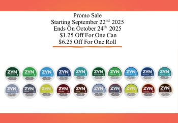 Dart Beverage Center, Zyn Promo Sale
