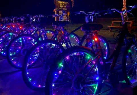 Anderson's Bicycle Rental, LED Night Rider Bikes