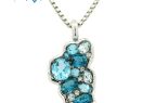 Bluestone Jewelry, Tahoe Pendant w/ Topaz, Diamonds & Emerald