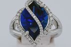 Steve Schmier's Jewelry, Custom Blue Sapphire & Diamond Ring