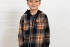 Jack + Emmy, Tiny Whales - Lone Pine Hooded Flannel