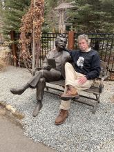 Photo of MacAvoy Lane with Mark Twain Statue