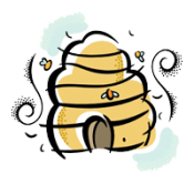 Logo for Bee Inclined Quilters