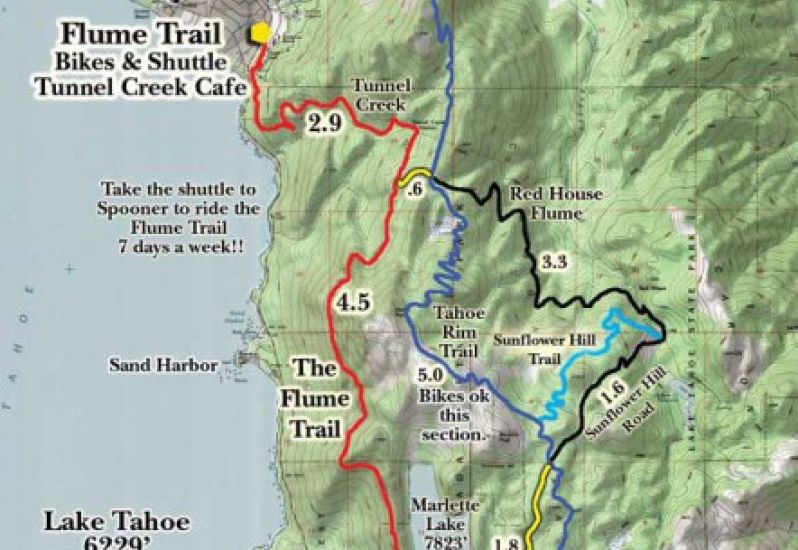 Tahoe flume hot sale trail shuttle